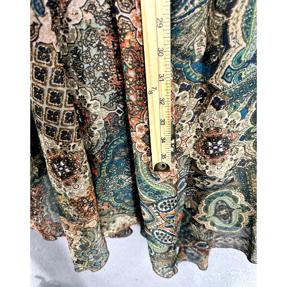 Rabbit Designs 16 Paisley Patchwork Midi Dress Boho Whimsigoth Fairy Grunge - Picture 5 of 8